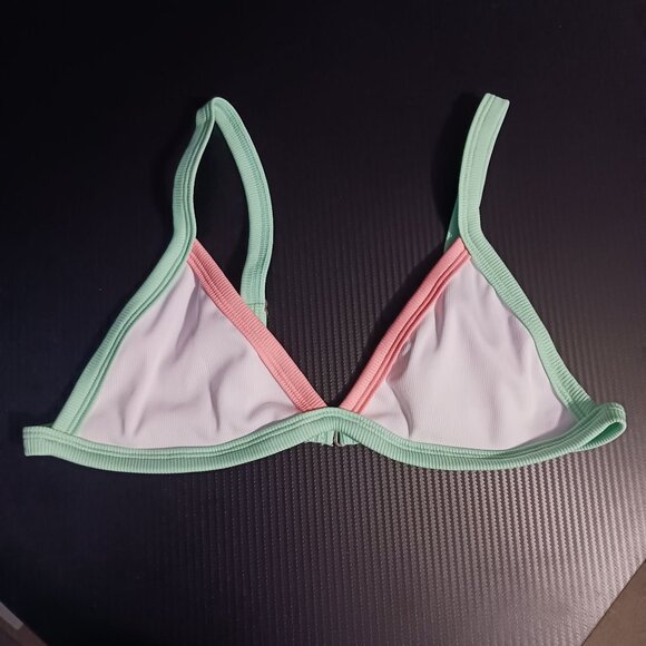 NEW Peixoto Tina Plunge Pool Bikini Top in Strawberry Mint, Size XL - Picture 3 of 9